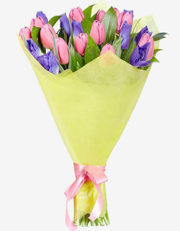 Bouquet de Tulipes et Iris