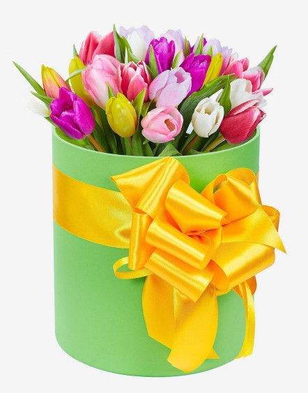 Boîte de tulipes