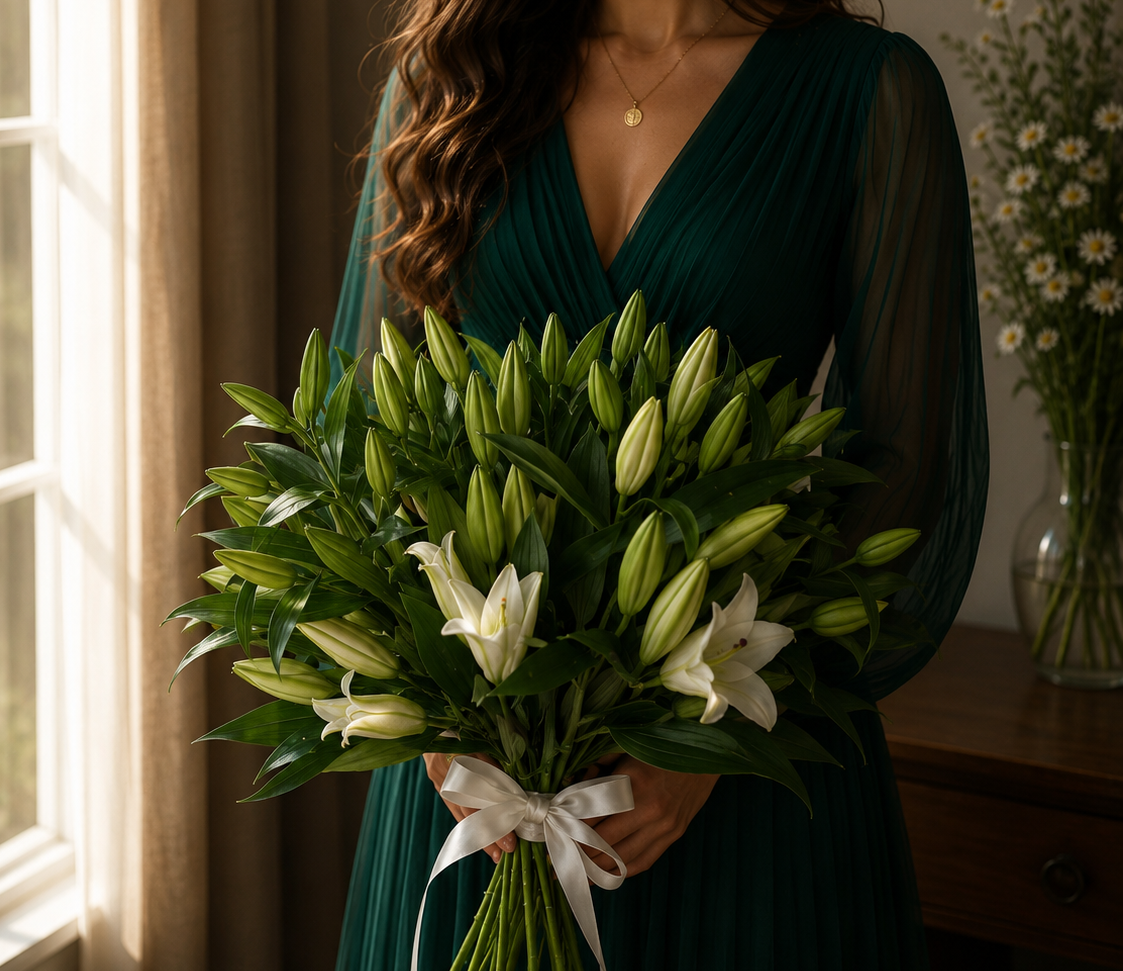 Boeket van 17 Lelies