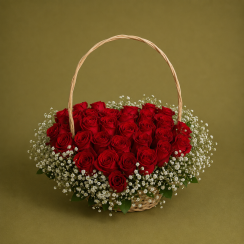 Panier Cœur de Roses